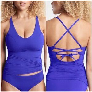 Athleta triangle tankini AND wavebreak swim short SET! Size XL / D-DD